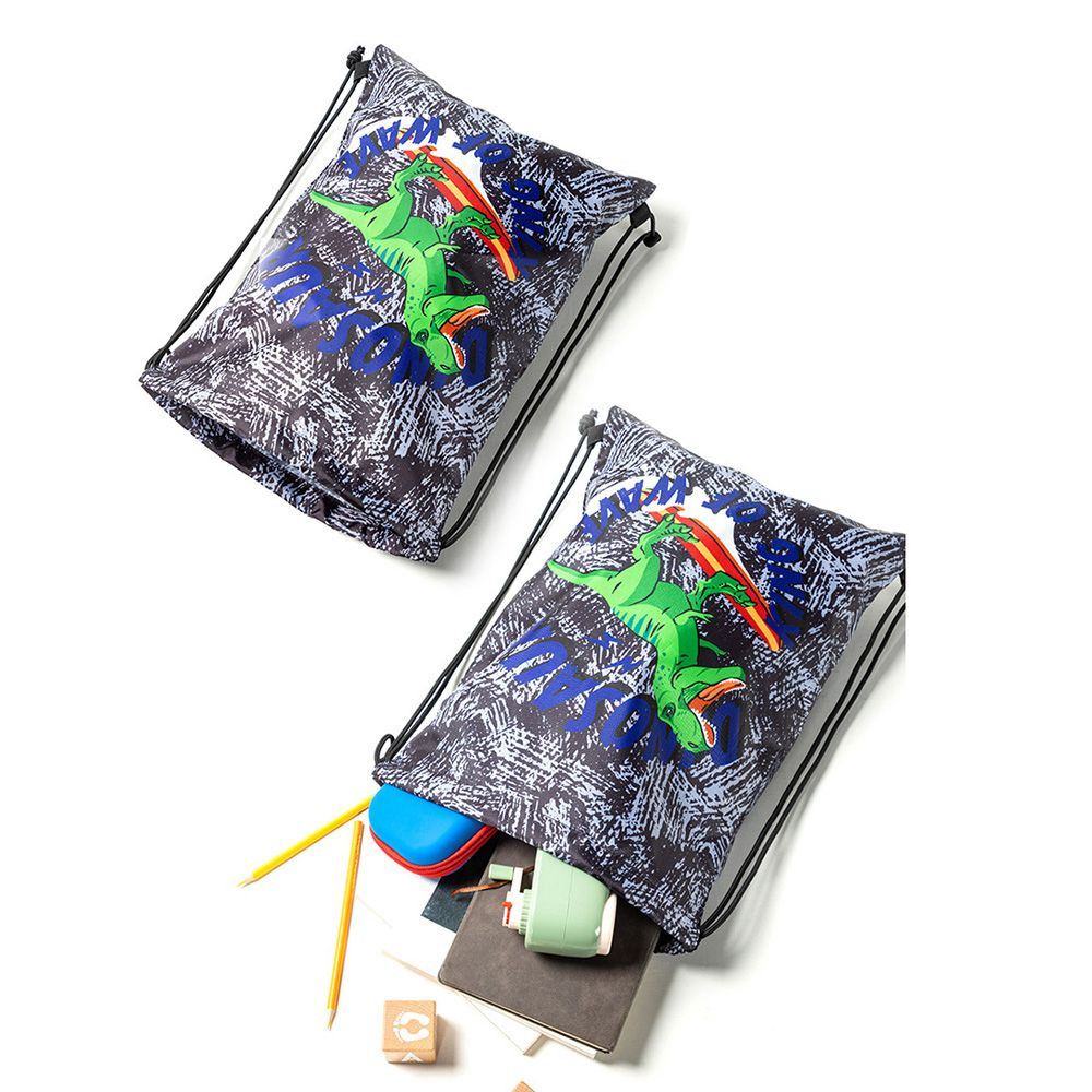 Oxford Drawstring Bag, Cartoon Printed Outdoor Sports Bag Camping Storage Bag, Polyester Drawstring Backpack