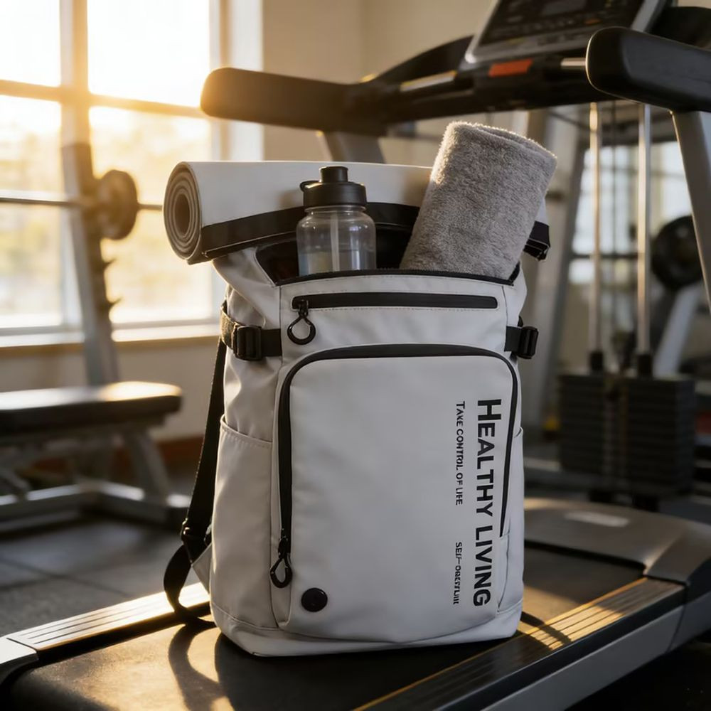 Premium Versatile Roll-Top Backpack Leisure Water-resistant backpack Multi-functional Spacious Student Backpack