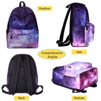 Galaxy Starry Sky Backpack & Pencil Case Set - Durable Lightweight School Bag for Teens/Students (Customized Logo)