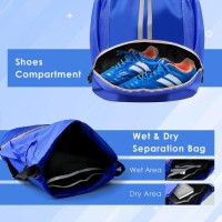 Drawstring bag, dry-wet separation swimming bag, waterproof swimsuit storage bag, basketball bag for men and women