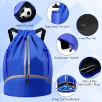 Drawstring bag, dry-wet separation swimming bag, waterproof swimsuit storage bag, basketball bag for men and women