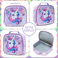 Kids School Rolling Backpack for Girls 3PCS With Trolley Wheeled Backpacks Rolling trolley School bag