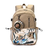 Stylish Trendy School bag Graffiti backpack Large-capacity Student Schoolbag
