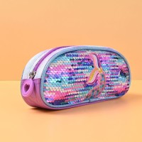 Kids Mermaid Reversible Sequins & Embroidery 3-Piece Backpack Set - Spacious School Bag with Lunch Box & Pencil case