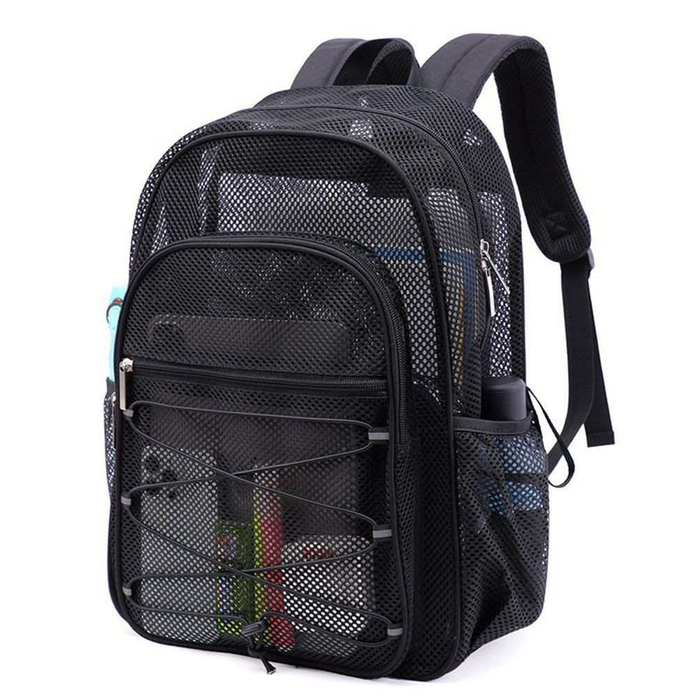 Breathable Mesh Backpack See Through College Backpack Mesh Bookbag