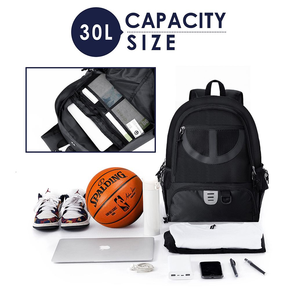 3-in-1 Sports Backpack Basketball Bag Sports Backpack with Ball Large Capacity Soccer Backpack