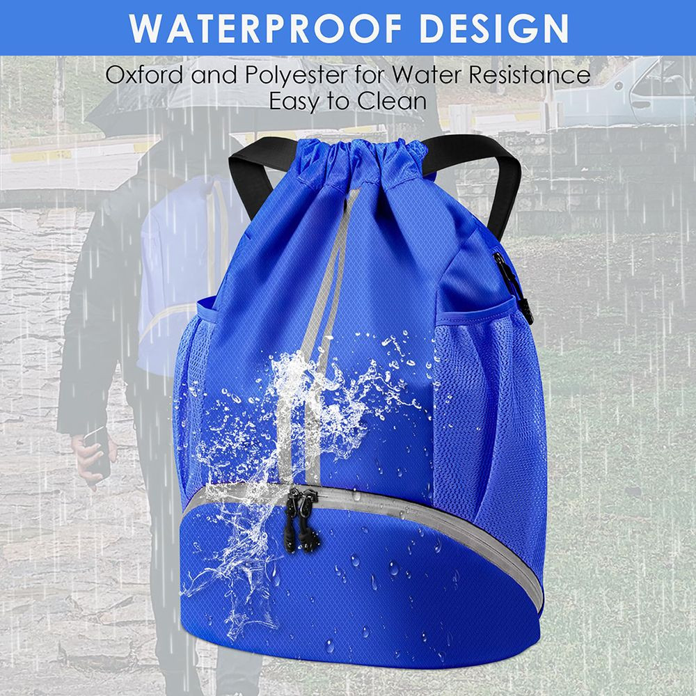 Drawstring bag, dry-wet separation swimming bag, waterproof swimsuit storage bag, basketball bag for men and women