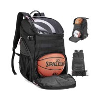 Basketball Bag Backpack with Ball Holder Multi-Sport Backpack for Soccer Volleyball Football Baseball Helmet