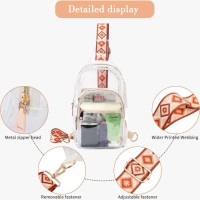 Transparent bag PVC portable womens chest bag outdoor travel trendy shoulder sling  bag PVC clear bag