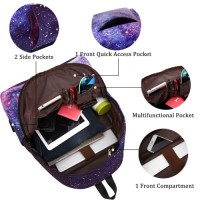 Galaxy Starry Sky Backpack & Pencil Case Set - Durable Lightweight School Bag for Teens/Students (Customized Logo)