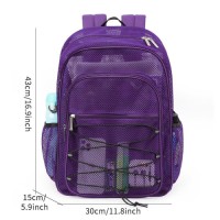 Breathable Mesh Backpack See Through College Backpack Mesh Bookbag