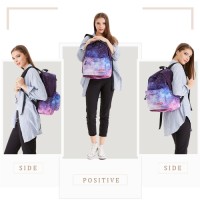Galaxy Starry Sky Backpack & Pencil Case Set - Durable Lightweight School Bag for Teens/Students (Customized Logo)