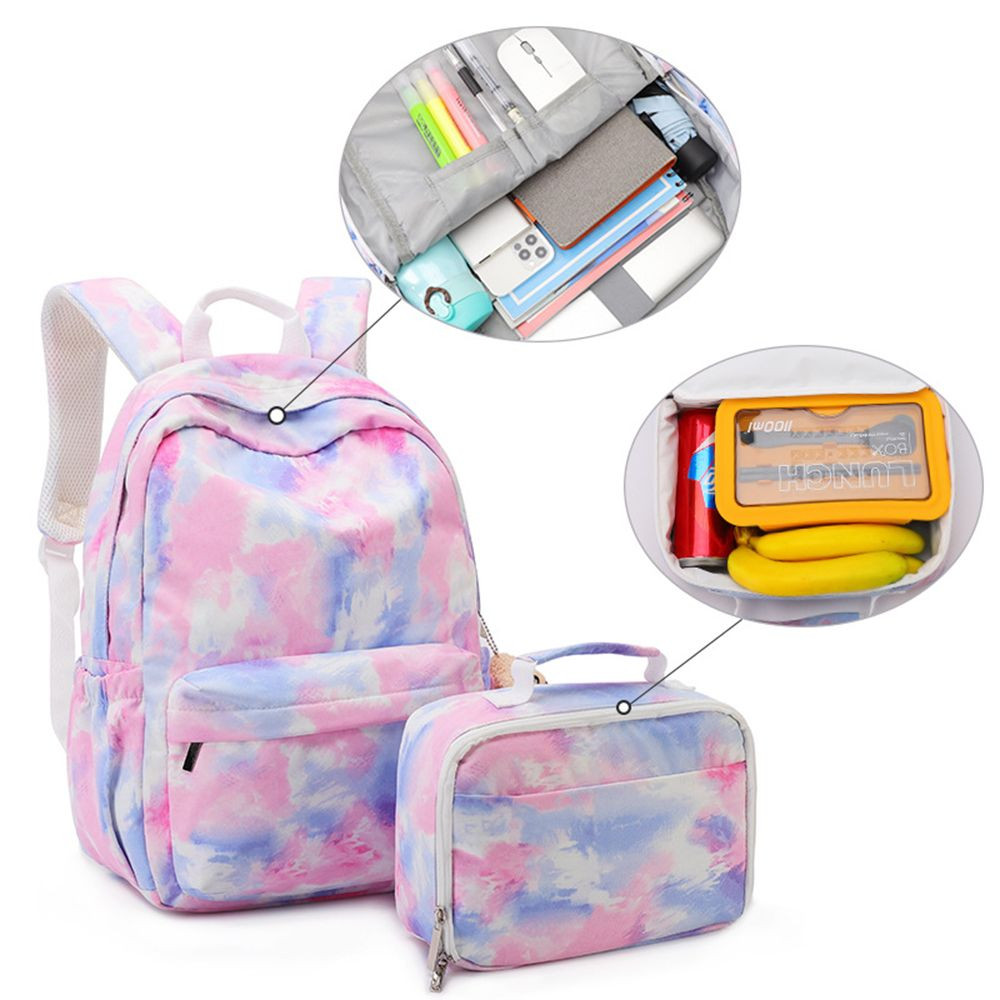 Multifunctional backpack large-capacity multifunctional lunch bag combination set student schoolbag